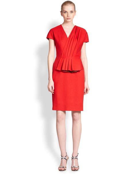 fendi red 3 4 sleeve dress|designer Fendi dresses.